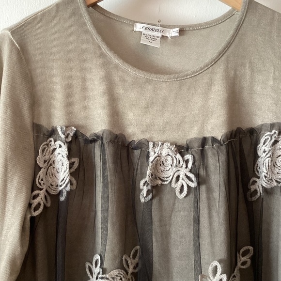 New Feratelli Women Mixed Medium Langenlook Sweater Size Medium - Picture 4 of 13